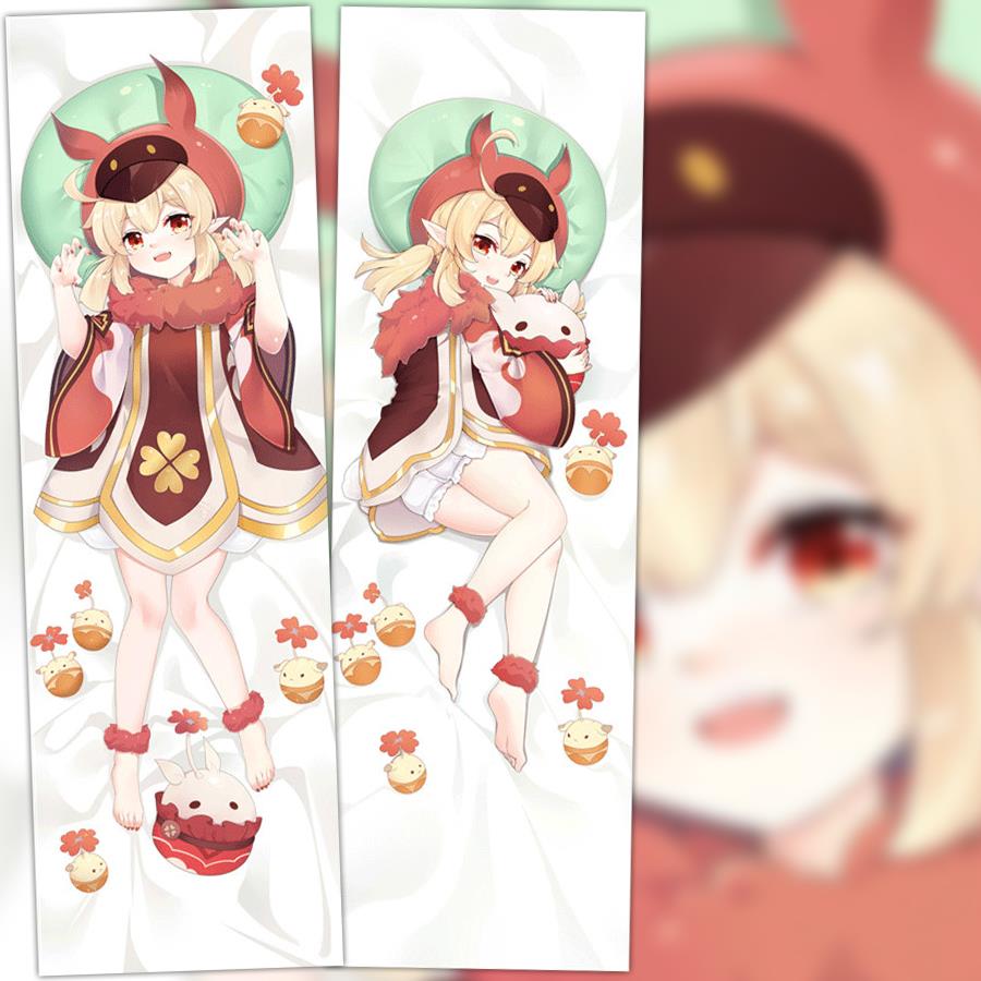原创 原神 可莉 深渊法师 动漫双层等身抱枕周边二次元抱枕套
