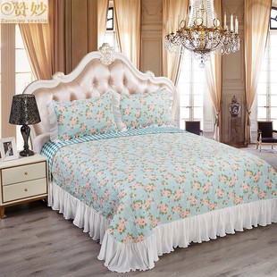 2026年新款高档加厚纯棉全棉绗缝床盖四件套衍缝夹棉床单四季通用