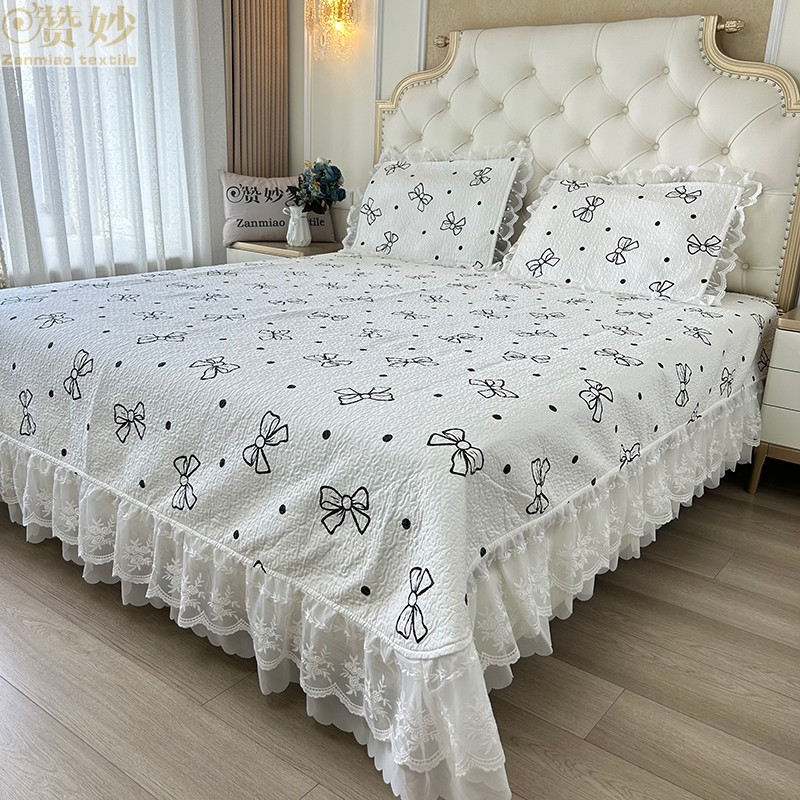 赞妙全棉床盖三件套纯棉面料