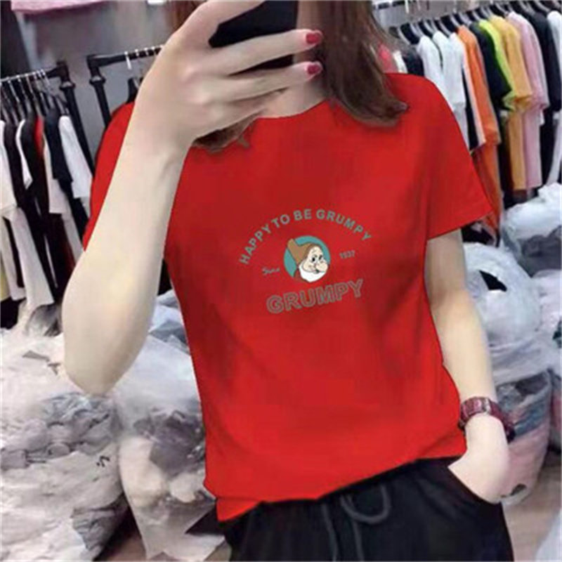 纯棉短袖T恤女款2022年新款桖半袖薄款小众设计感丅血上衣服夏季