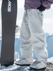 Snowproof Fully Taped Snowboard Pants with Fleece Lining, Waterproof, Windproof, Loose Fit, Oversize, Affordable Snow Pants
