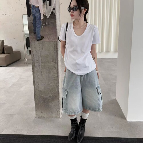 短袖韩版U领棉女物美价廉