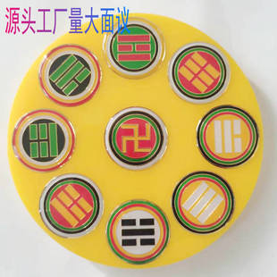 铜五龙招贤盘五龙八卦盘本命盘太极图盘坎坤震巽量大从优