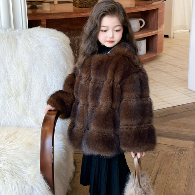 女童皮草外套2025新款冬装