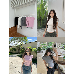 t恤女春夏圆领收腰上衣 多色天丝羊毛长短袖 NanaByNana skim3.0