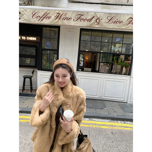 NanaByNana【北海道恋冬】绒绒真兔毛长款皮草女冬季毛毛外套