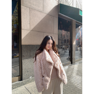 NanaByNana【芬兰暮光】皮毛一体环保小湖羊皮草外套女冬毛毛外套