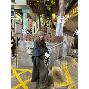 NanaByNana【曼彻斯特】天丝羊绒双面呢大衣女冬长款羊毛毛呢外套