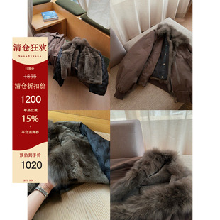 【5折粉丝福利】狐狸毛领鹅绒派克羽绒服内里兔毛皮草外套