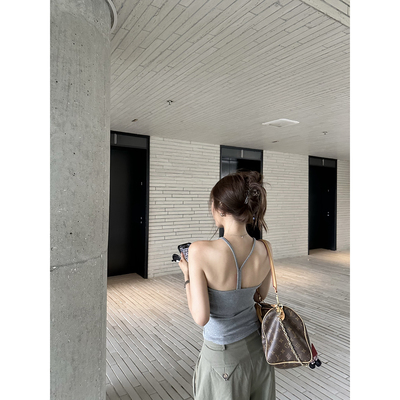 NanaByNana【基础定格】多色细肩带吊带背心女夏季挂脖无袖上衣