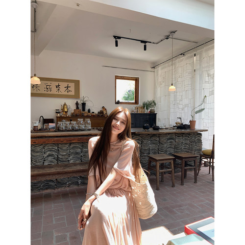 NanaByNana【微甜薄巧】天丝亚麻套装女夏蝙蝠袖罩衫半裙两件套