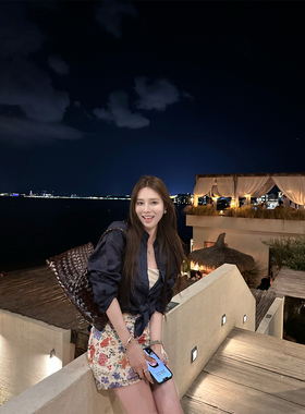 NanaByNana双版本 刺绣天丝苎麻衬衫女春夏薄款宽松廓形防晒衬衣
