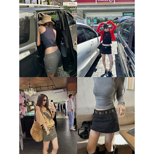 女春夏低腰休闲短裤 重工酵磨水洗裙裤 丹麦夏日 NanaByNana