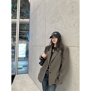 NanaByNana【现货】DU家定制休闲羊毛西装外套女春西服上衣