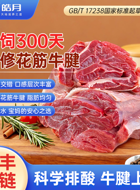 皓月花筋牛腱子牛肉国产原切牛腱肉冷冻4斤酱卤生鲜食材旗舰店