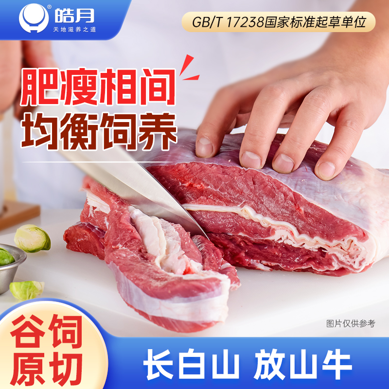 皓月新鲜牛腩东北谷饲黄牛肉整块炖煮红烧原切生鲜冷冻食材
