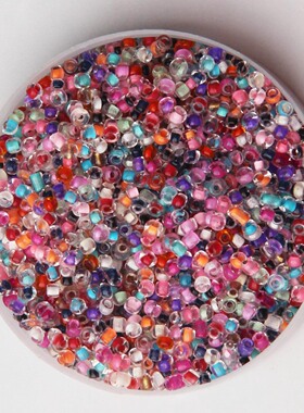 diy饰品配件 手链diy珠子 服饰配件 染芯米珠 2mm 20克约1600颗