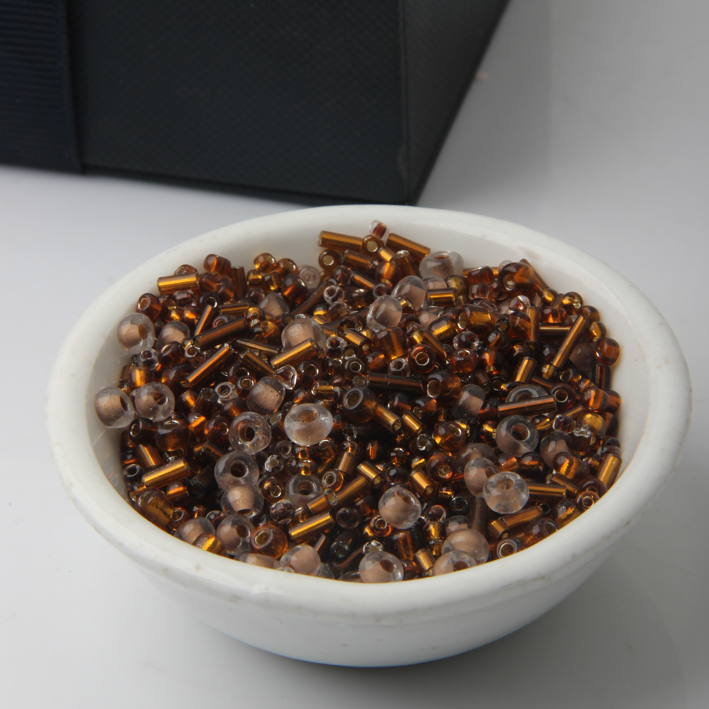 咖啡色米珠管珠DIY饰品材料配件