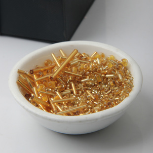 金色米珠管珠散珠 diy饰品材料配件 服装辅料配件