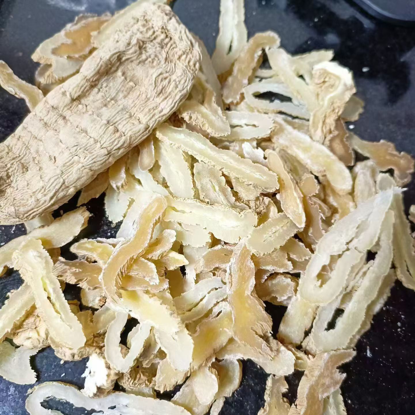 粤北深山农家自挖新鲜晒干天麻片无硫天麻野外生干货冬麻天麻250g