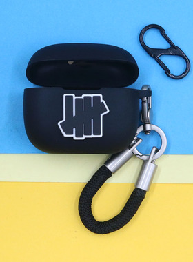适用B&W/宝华韦健Pi8/Pi6蓝牙耳机保护套潮酷商务简约黑色风潮图手绳挂饰连体充电仓盒防摔硅胶软壳
