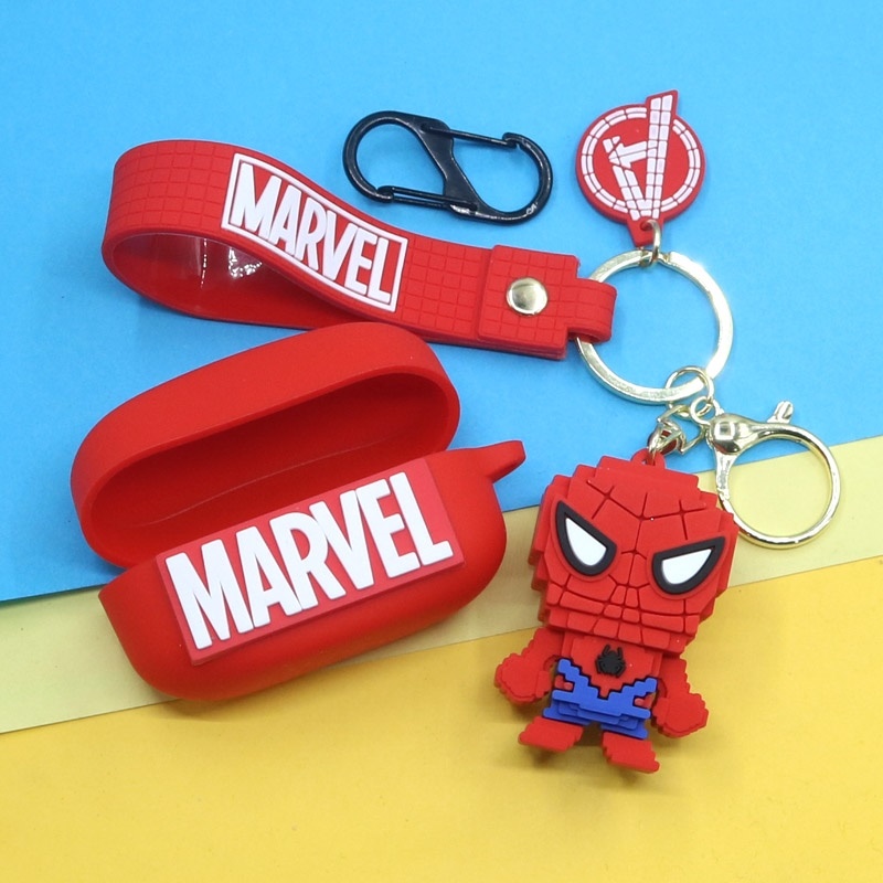 适用索尼WF1000XM5蓝牙耳机保护套XM4个性创意潮酷积木钢铁蜘蛛侠雷神挂饰硅胶软壳