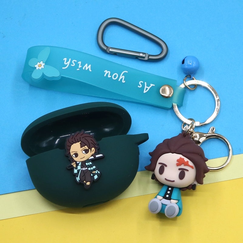 适用华为 freebuds 7i蓝牙耳机保护套6i/5i可爱潮酷动漫鬼灭之刃炭治郎善逸挂件防摔连体硅胶软壳