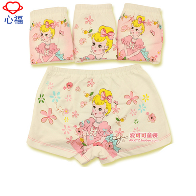 女童卡通婴幼儿爱心花朵公主内裤
