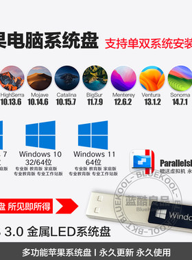 适用Macbook苹果电脑重装单双系统M芯片虚拟机启动U盘M1234升降级