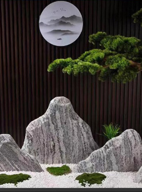 白色石头景观小石子阳台大鹅卵石庭院铺路铺地造景枯山水装饰碎石