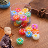 无烟莲花灯蜡烛酥油灯2 6小时28粒梅花粒家用供佛灯七彩荷花蜡