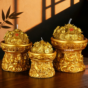 招财进宝蜡烛马上发元宝蜡烛家用寺院佛堂专用蜡烛聚宝盆元宝蜡烛