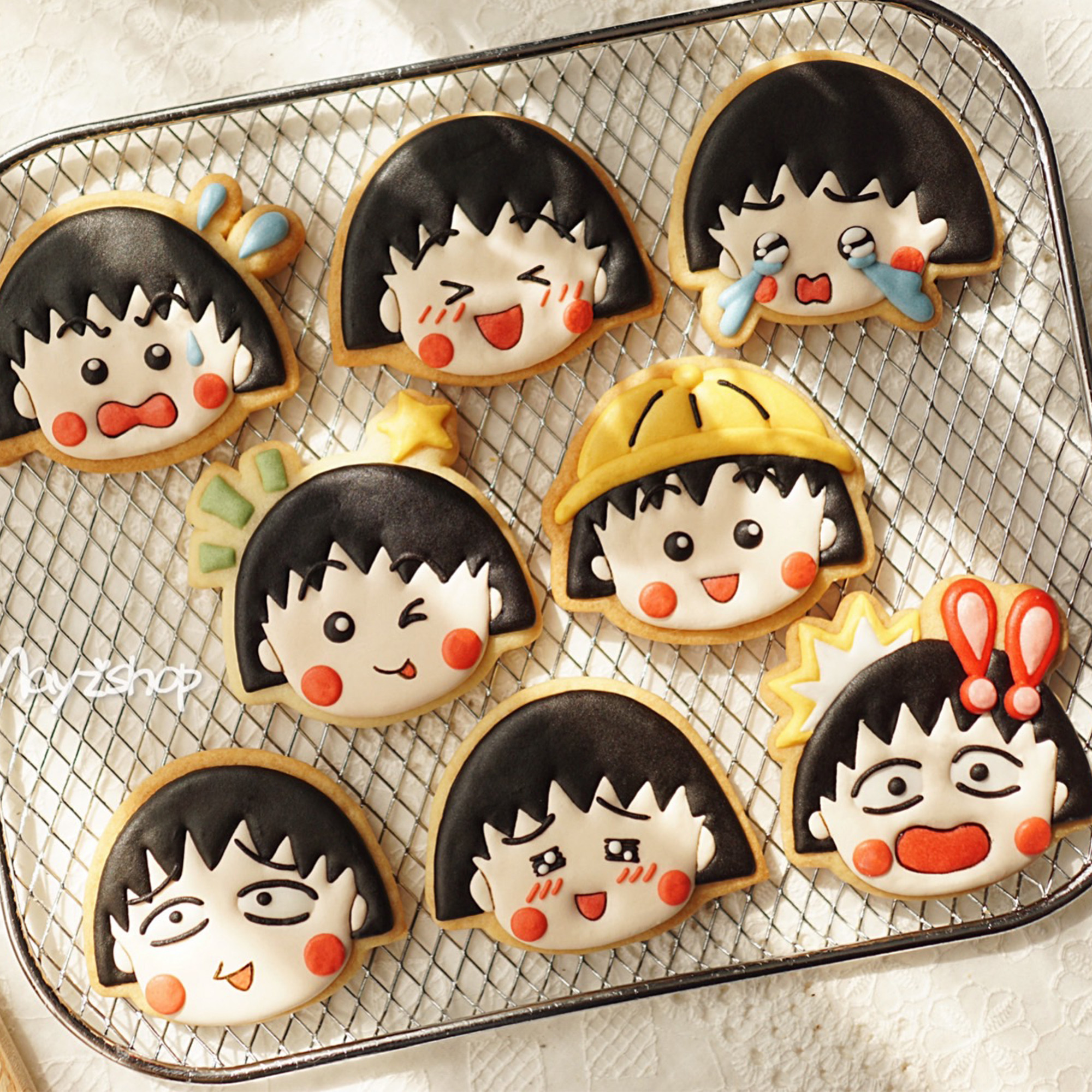 妹作新品开学季日式卡通小丸子上学萌版伴手礼 家用糖霜饼干模具