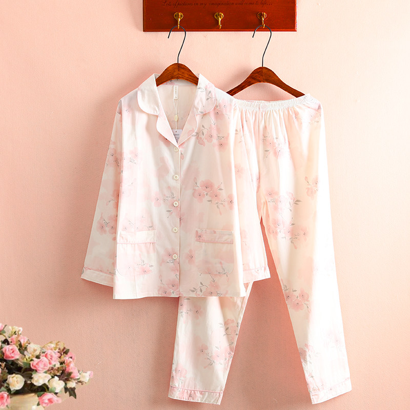 田园风100%全棉斜纹布睡衣女秋薄款长袖碎花梭织纯棉布家居服套装,女士内衣/男士内衣/家居服,睡衣/家居服套装,淘宝优惠券,粉丝福利购,淘宝优惠卷