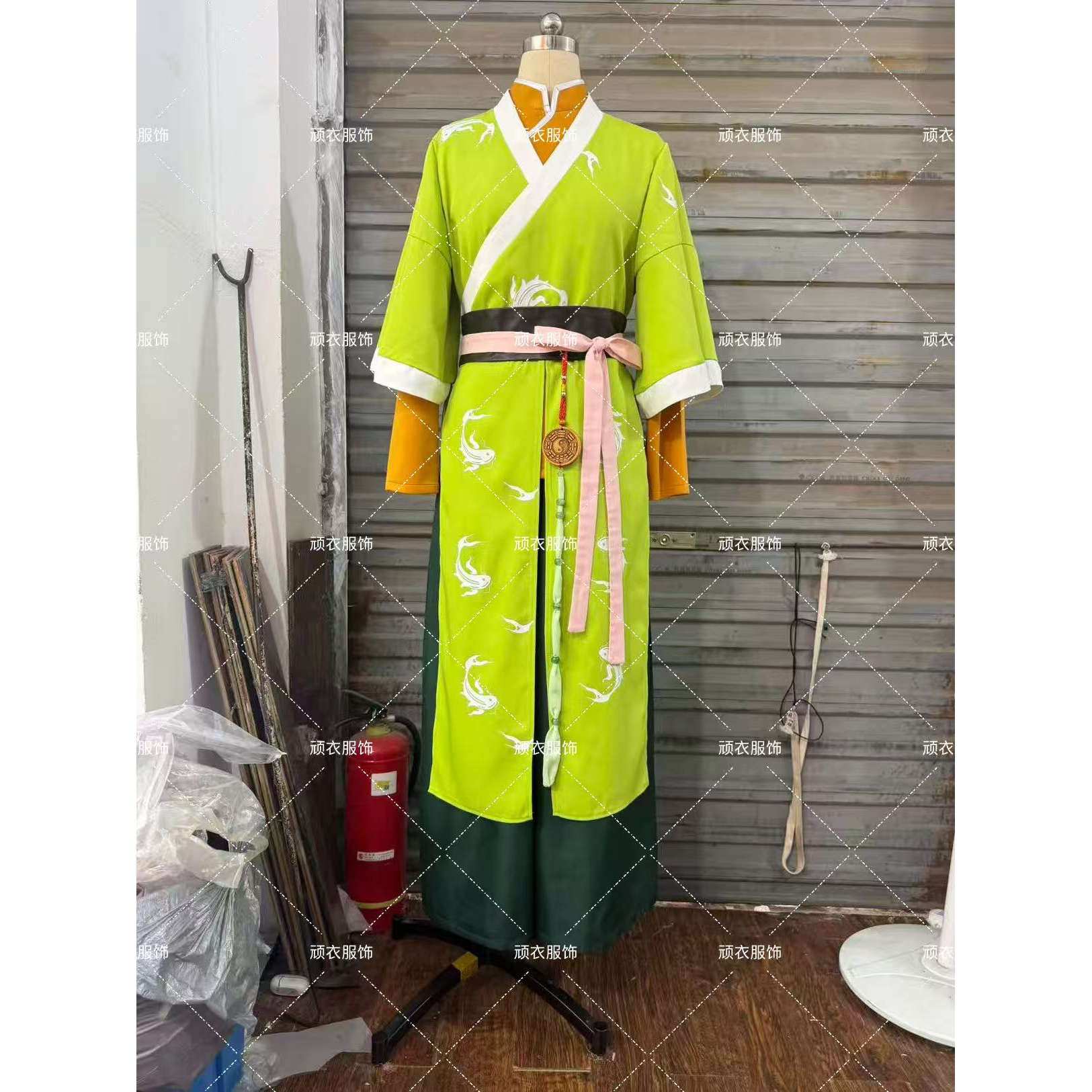韩湘子定制cos服圆形挂牌含帽子图片