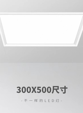 300x500集成吊顶灯LED平板灯厨房卫生间铝扣板嵌入式led灯具30*50