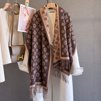 高级感轻奢仿羊绒围巾