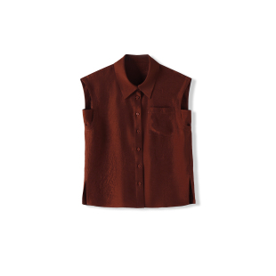 莎姐&AS 衬衫 夏季 醋酸凉感宽松小飞袖 5XS2073 百搭时尚