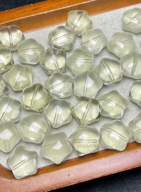 新品黄水晶胖五角星星配件diy项链手链串珠材料配件饰品