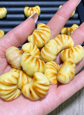 新品象牙果炭烧牛角包配件diy手工编织手链手串手持配饰挂件饰品