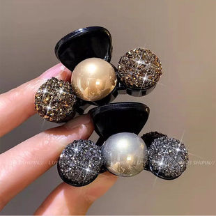 精致女士短发后脑勺半扎发小抓夹发饰2026新款高端头发发夹子头饰