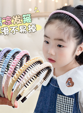 儿童发箍女2025新款女童不勒头防滑发卡女款碎发整理神器头箍头饰