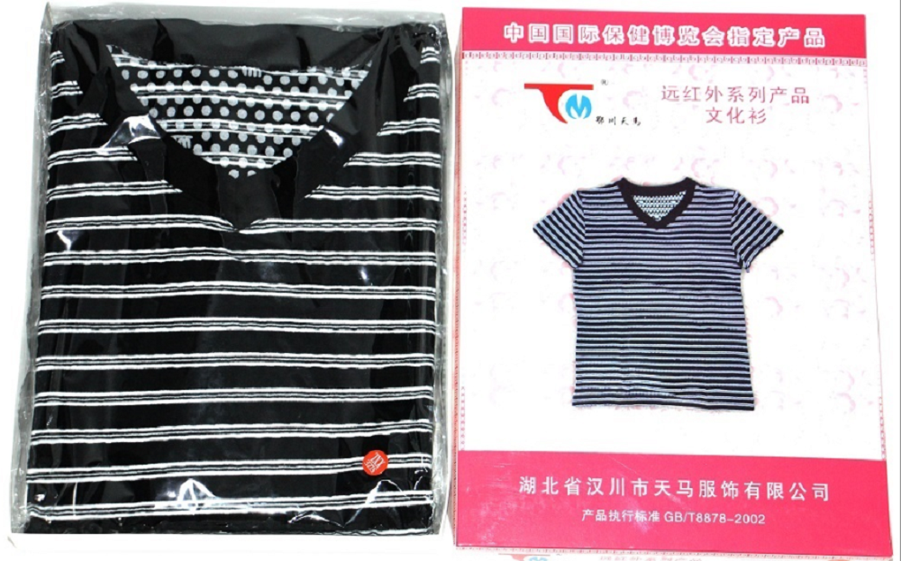 湖北天马服饰tm-32二代甲壳素远红外线保健短袖文化衫女式款正品