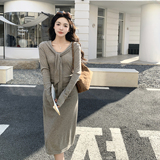 春季新款披肩领修身连衣裙151-1616-P120-K198，女装连衣裙，淑塔可可