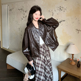 春季新款现货现货皮衣151-1603-P165-K268，女装皮衣，淑塔可可