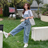 【稳定现货】浅蓝牛仔背带裤2B203-1219-P105-K158,一套P135-K198，女装牛仔裤，淑塔可可