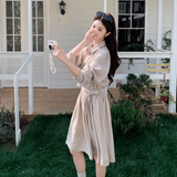 26年春季新款亮丝面料连衣裙151-1618-P140-K228，女装连衣裙，淑塔可可