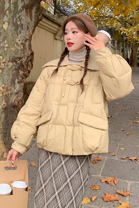 【新款】，大货两色90绒短款羽绒服151-1289-P265-K389,女装羽绒服,淑塔可可