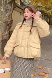 【新款】，大货两色90绒短款羽绒服151-1289-P265-K389，女装羽绒服，淑塔可可