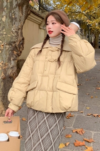 【新款】，大货两色90绒短款羽绒服151-1289-P265-K389图片